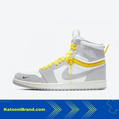 کفش ساقدار دخترانه رنگ سفید زرد مدل Jordan 1